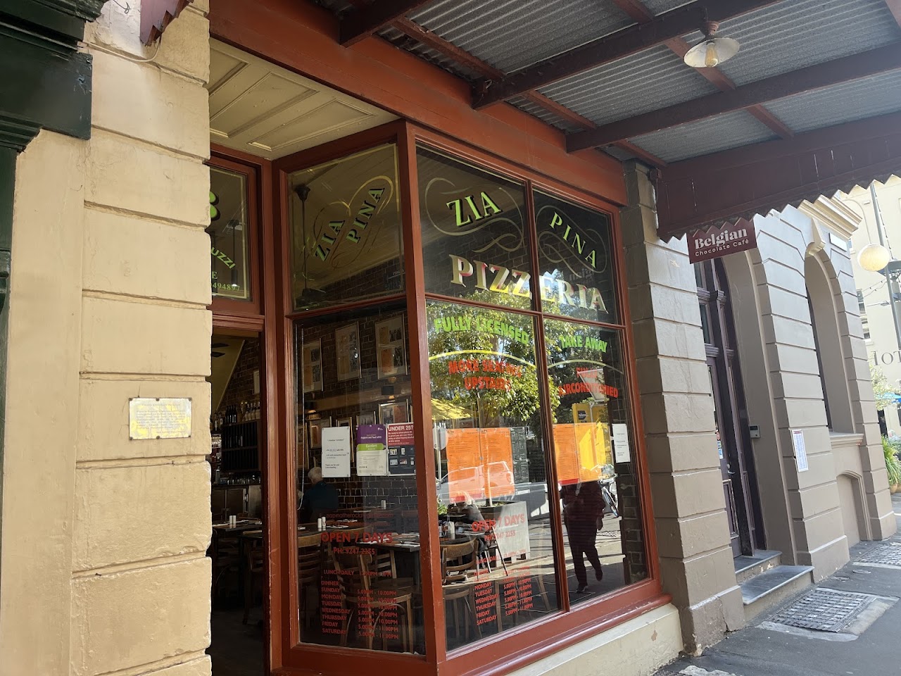 Zia Pina Pizzeria storefront on George Street in The Rocks